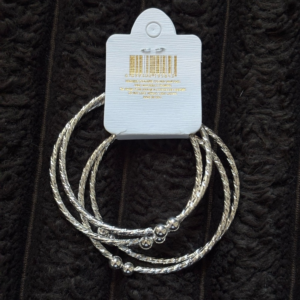 Silver Bangle Set - Picture 2 of 3
